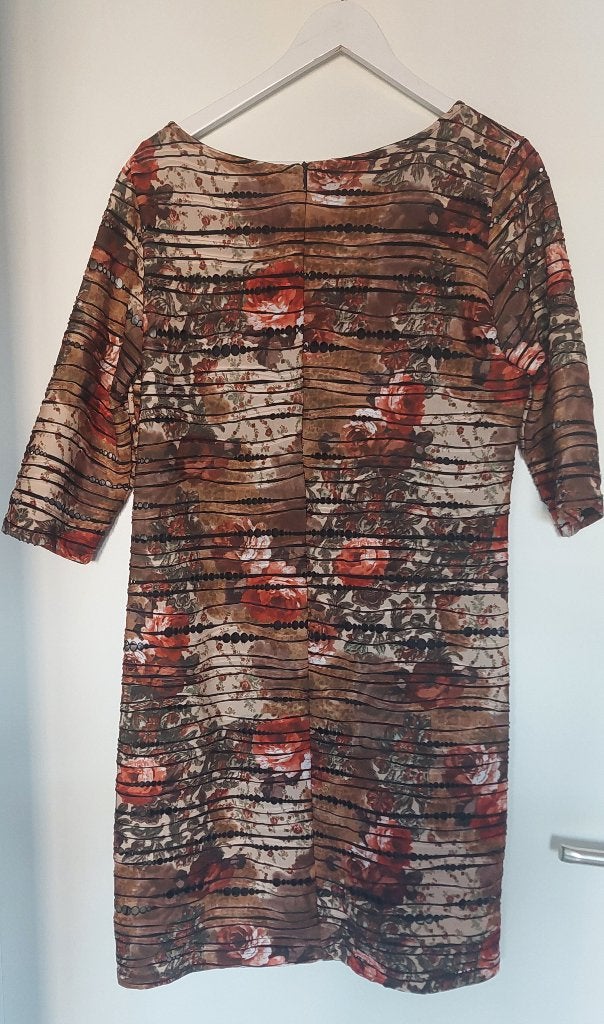 Dames jurk, Kleding | Dames, Bruin, Maat 42/44 (L), Ophalen of Verzenden, Zo goed als nieuw