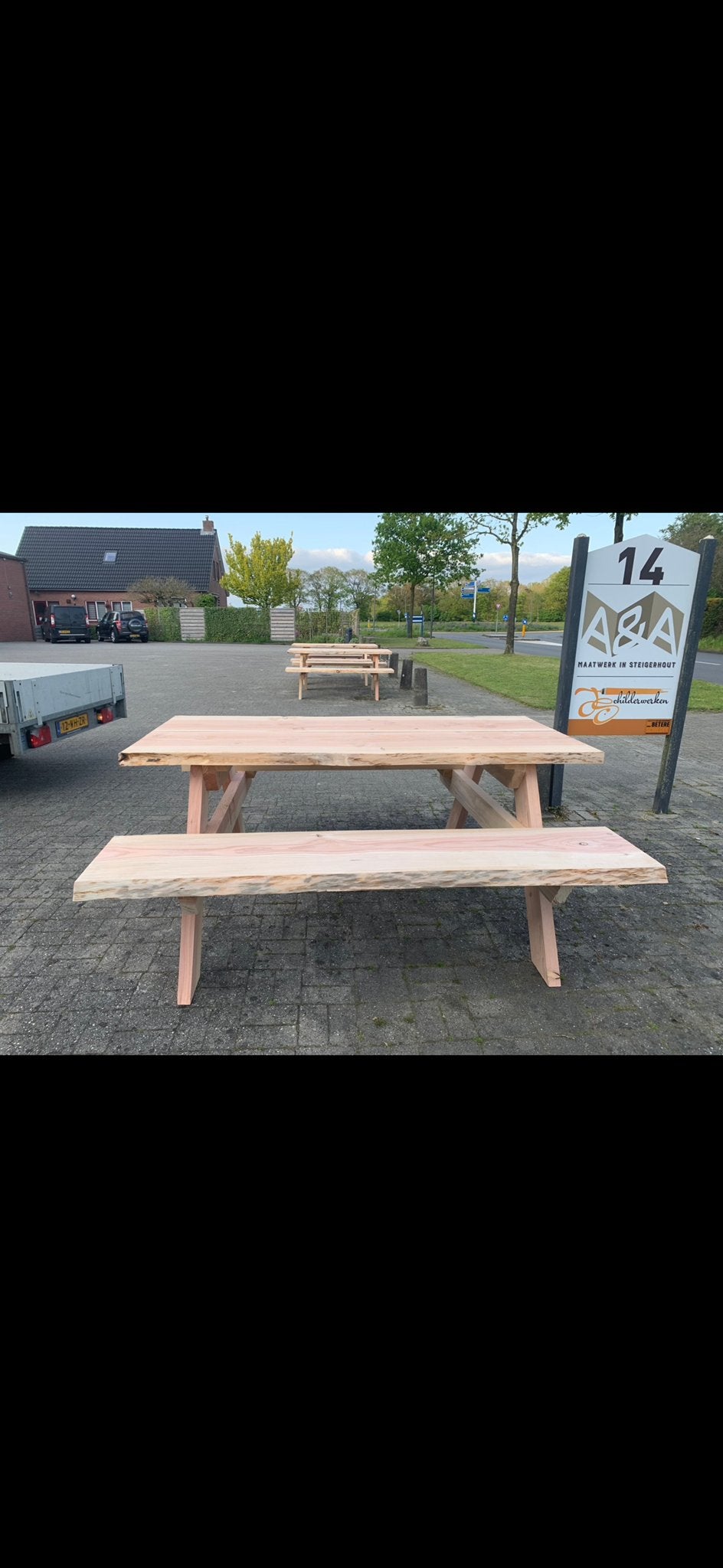 Opruiming Douglas picknicktafels - Diverse maten vanaf €275!, Ophalen of Verzenden, Nieuw, Rechthoekig, Hout