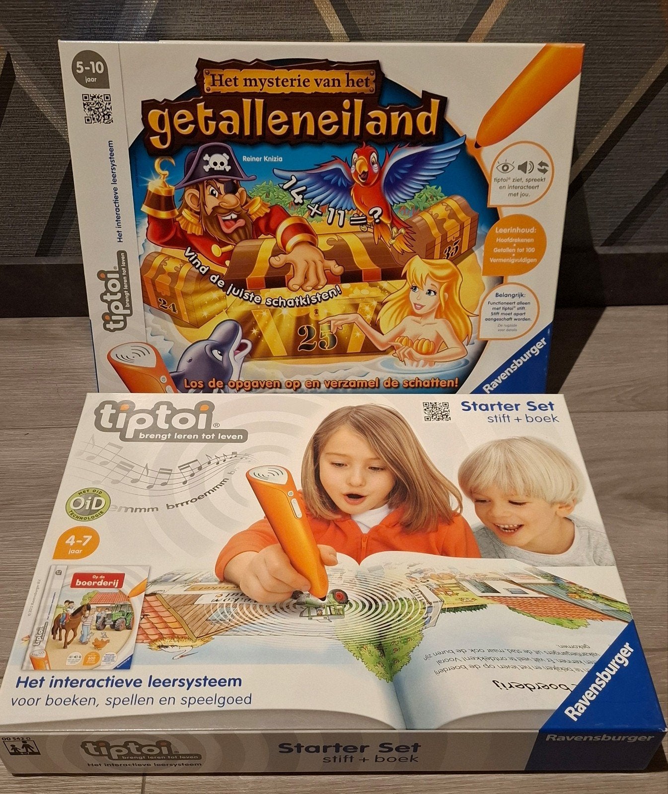 Tiptoi Starter Set + Het Mysterie van het Getalleneiland, Ophalen of Verzenden, Gebruikt, Taal en Lezen, Met geluid
