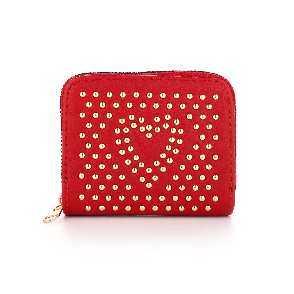 Portemonnee versierd met Studs - Rood, Ophalen of Verzenden, Nieuw, Rood, Overige merken