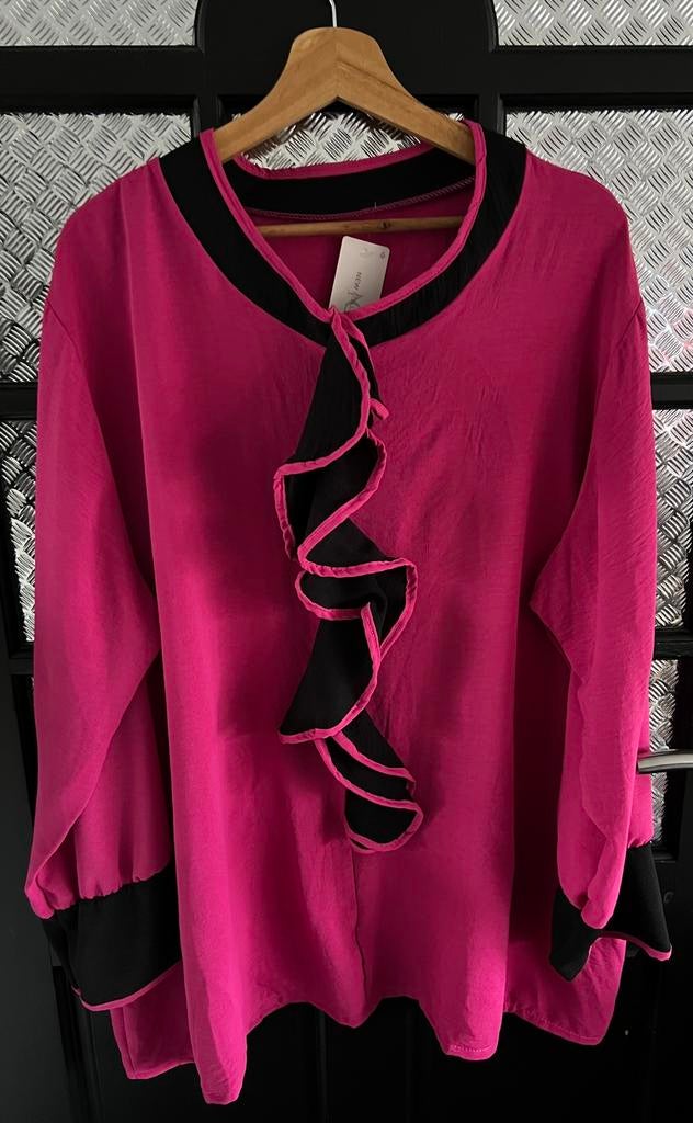 Roze roezel blouse, Ophalen of Verzenden, Nieuw, Roze, Blouse of Tuniek