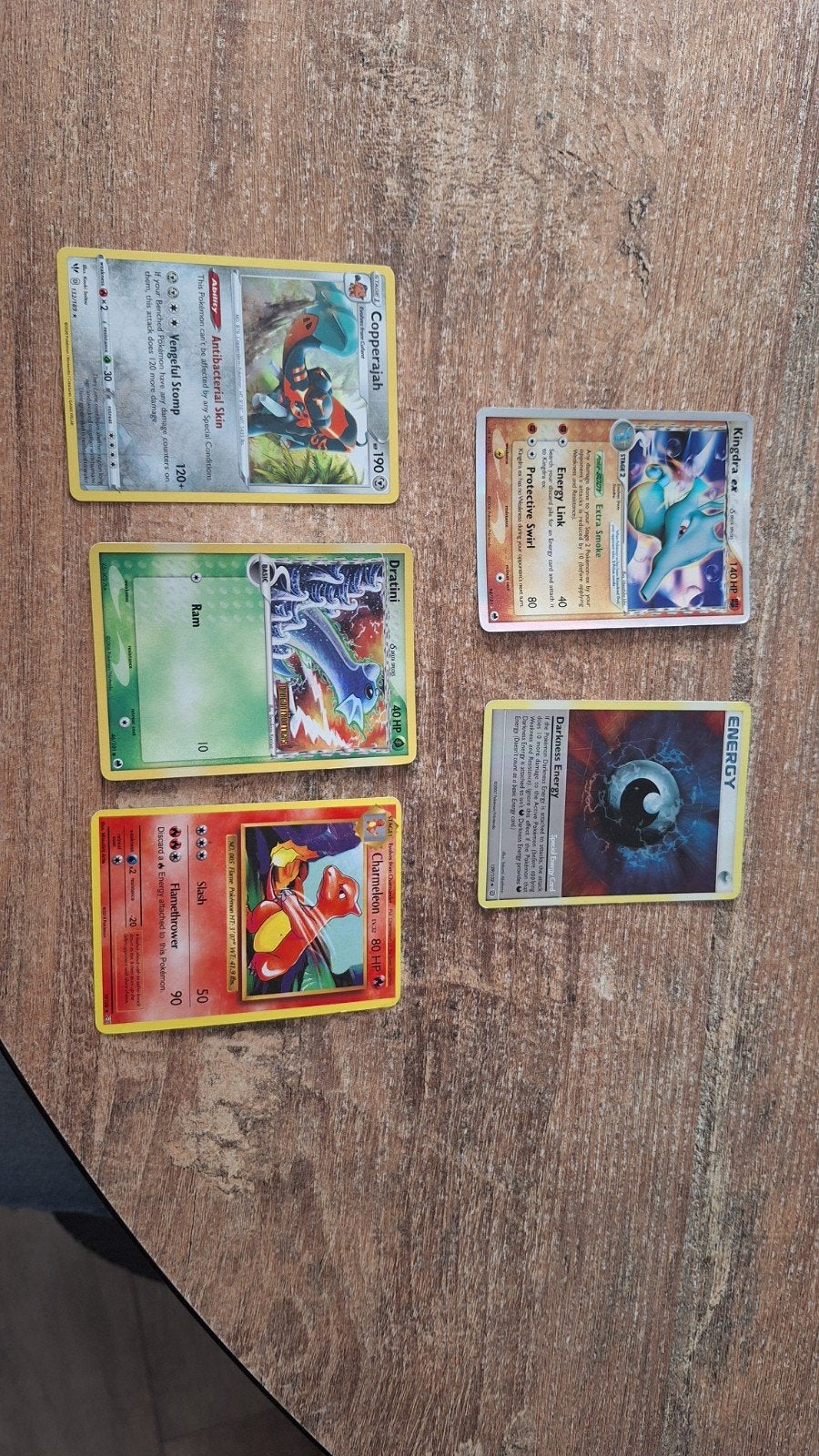 Pokémon Kaarten Collectie: Kingdra ex, Copperajah, Dratini, Ophalen of Verzenden, Gebruikt, Meerdere kaarten