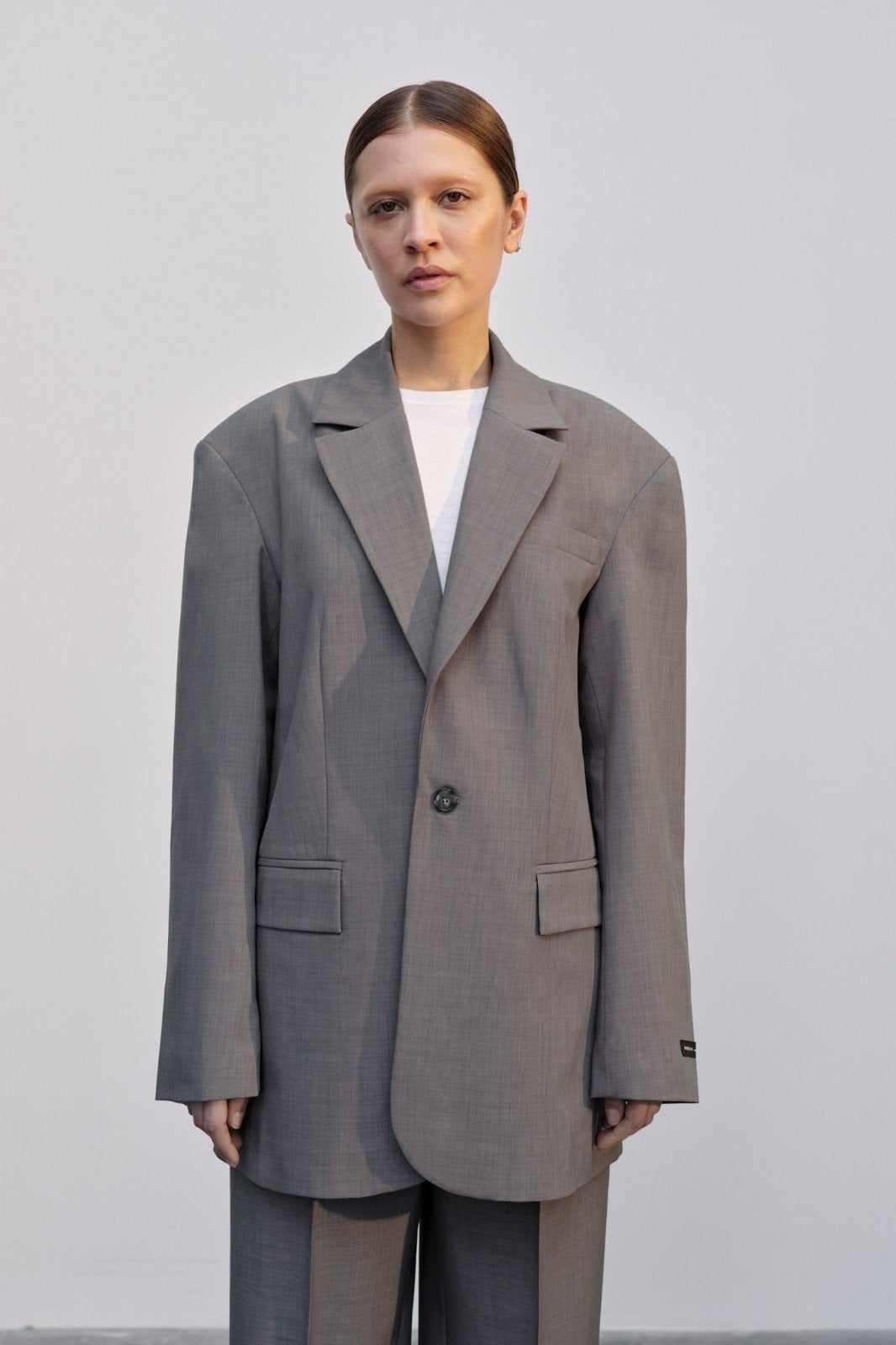 Herskind oversized grijze blazer nieuw, Maat 38/40 (M), Verzenden, Nieuw, Jasje