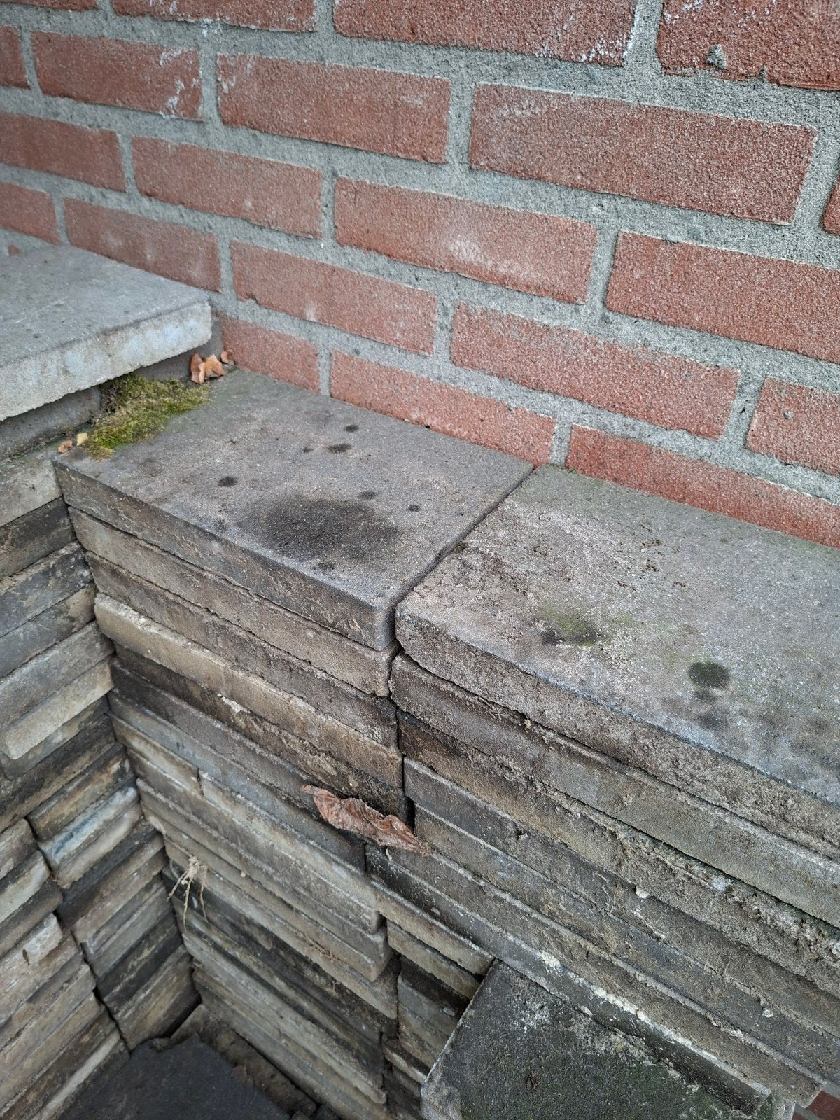 Tegels 20x10 grijs, Tuin en Terras, Tegels en Klinkers, Ophalen, Gebruikt, Beton, Terrastegels