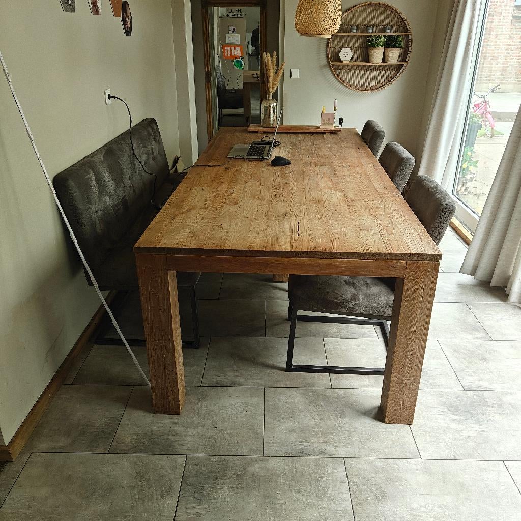 Eettafel, Ophalen, 100 tot 150 cm, Teakhout, 200 cm of meer