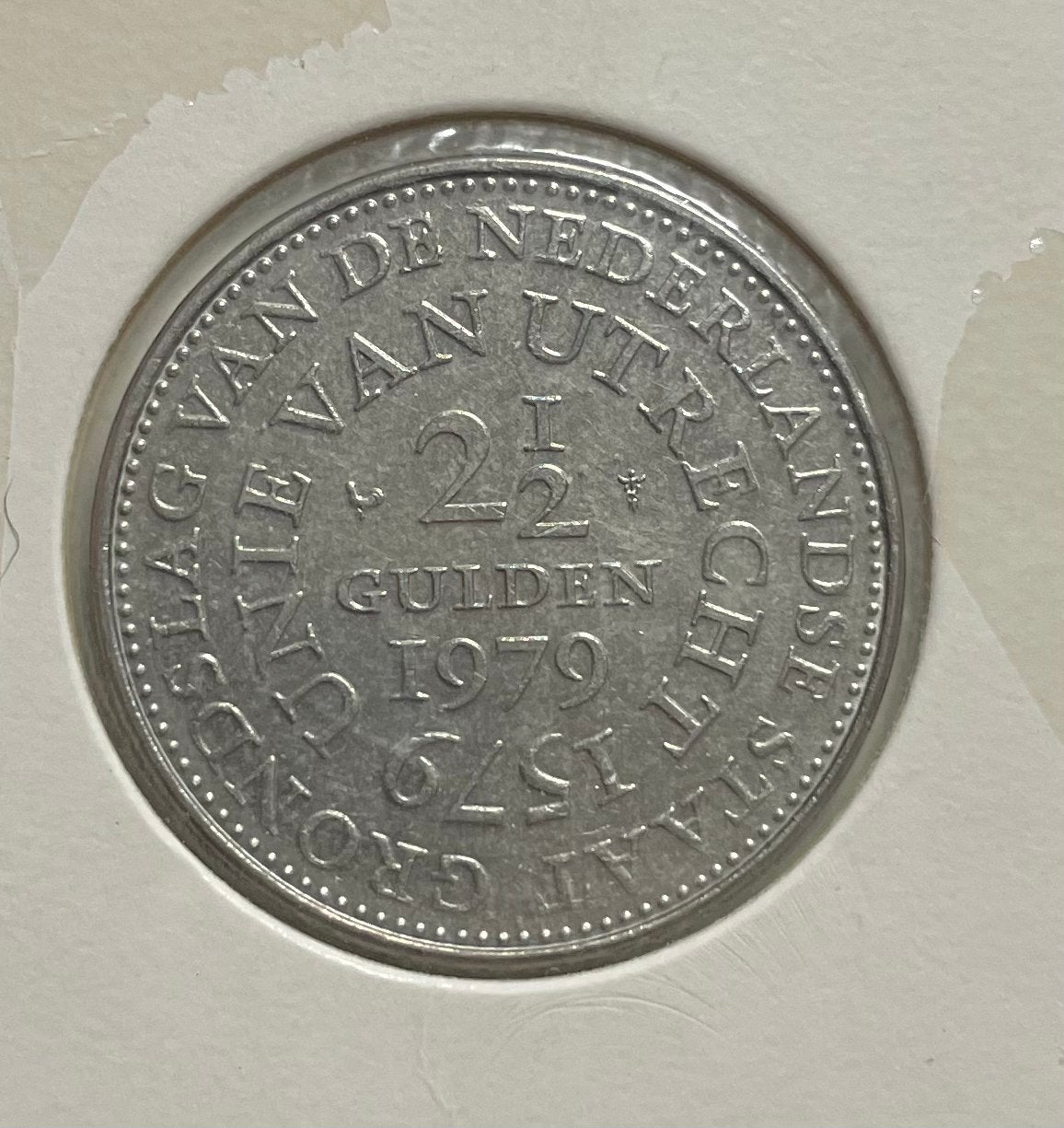 2,5 gulden Nederland unie van Utrecht 1979, Postzegels en Munten, Ophalen of Verzenden, Koningin Juliana, 2½ gulden