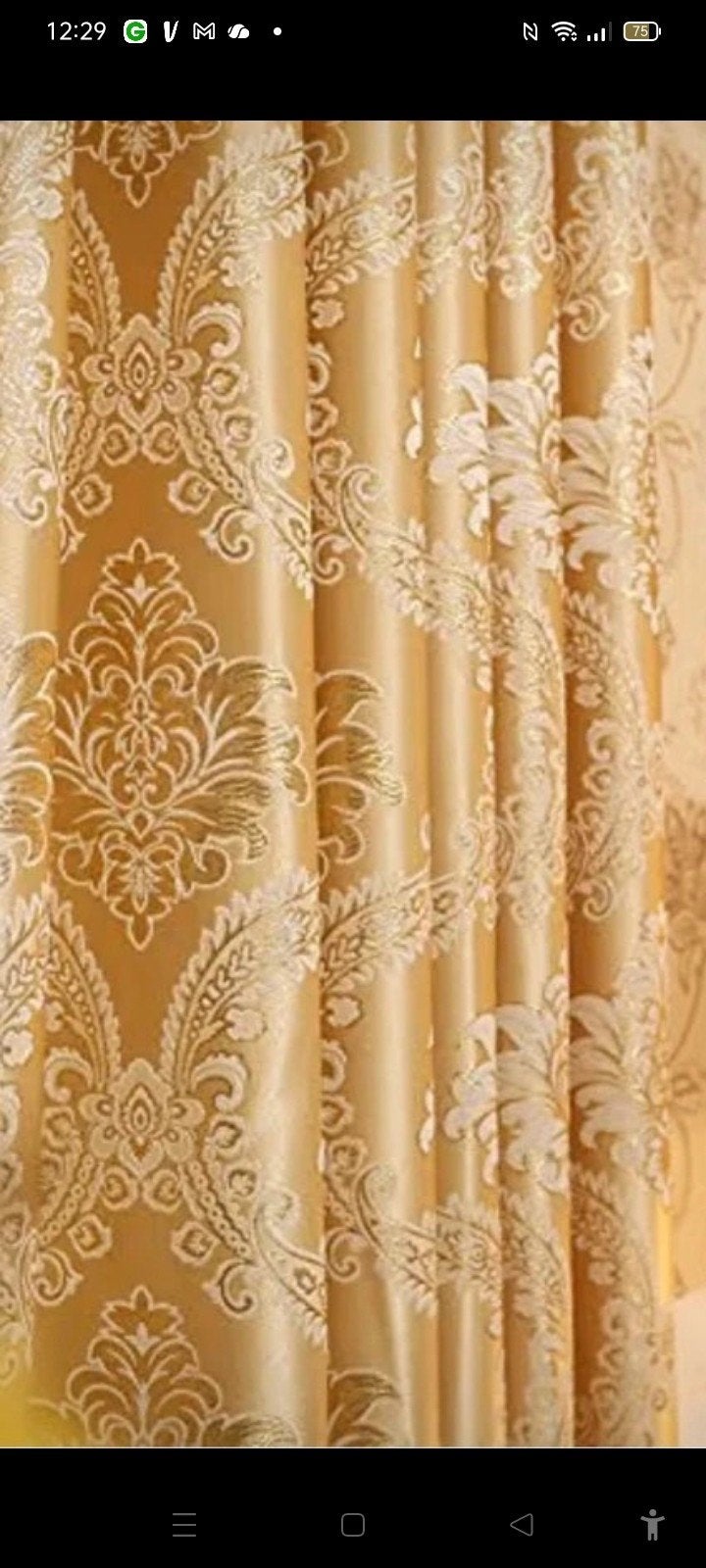 Luxe Jacquard Gordijnen - 2x 1.40m breed, 2.45m lang, Met ringen, Ophalen of Verzenden, Zo goed als nieuw, Gordijn