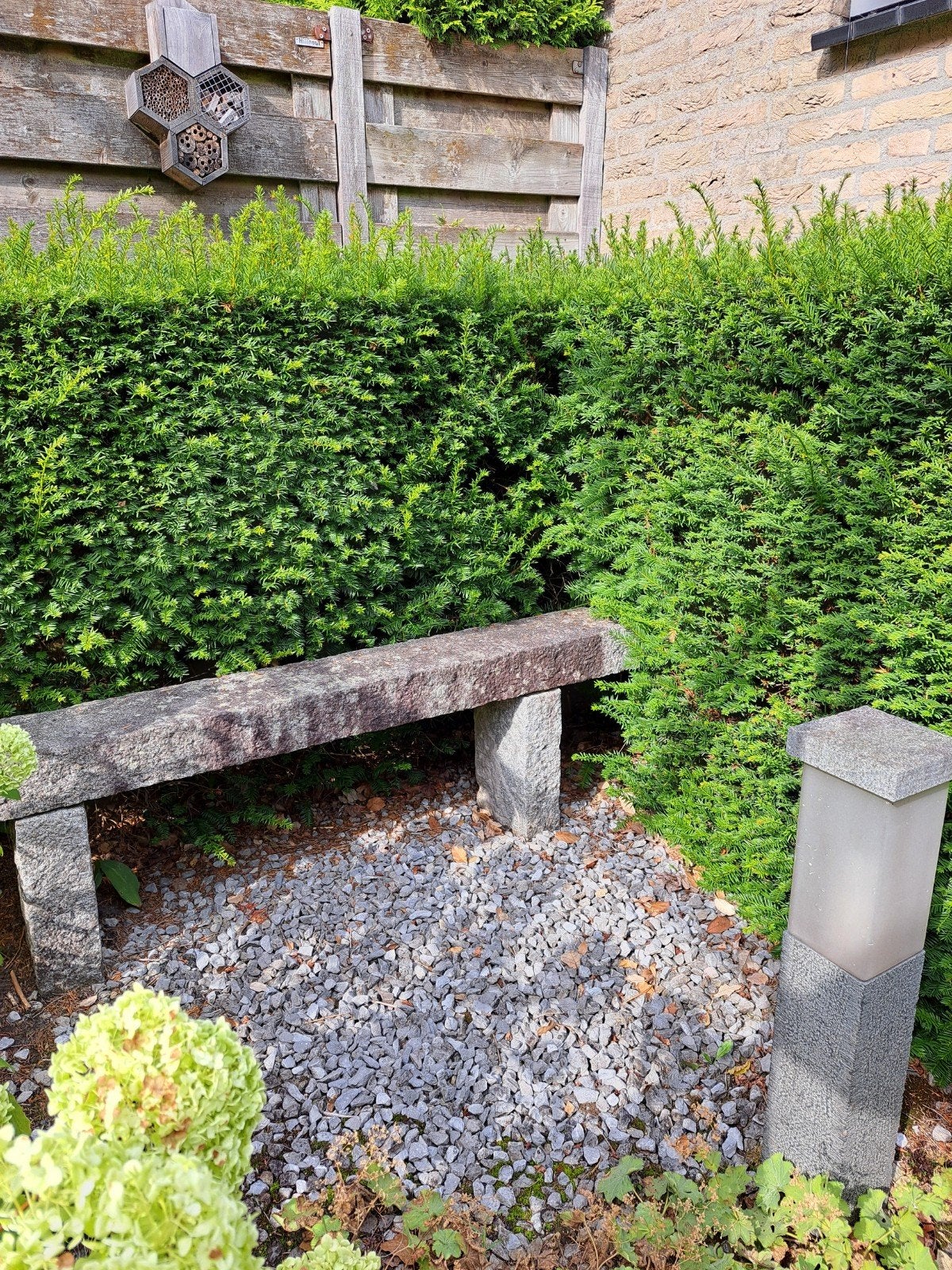 Robuuste granieten tuinbank - Duurzaam en stijlvol, Ophalen, Gebruikt, Overige materialen