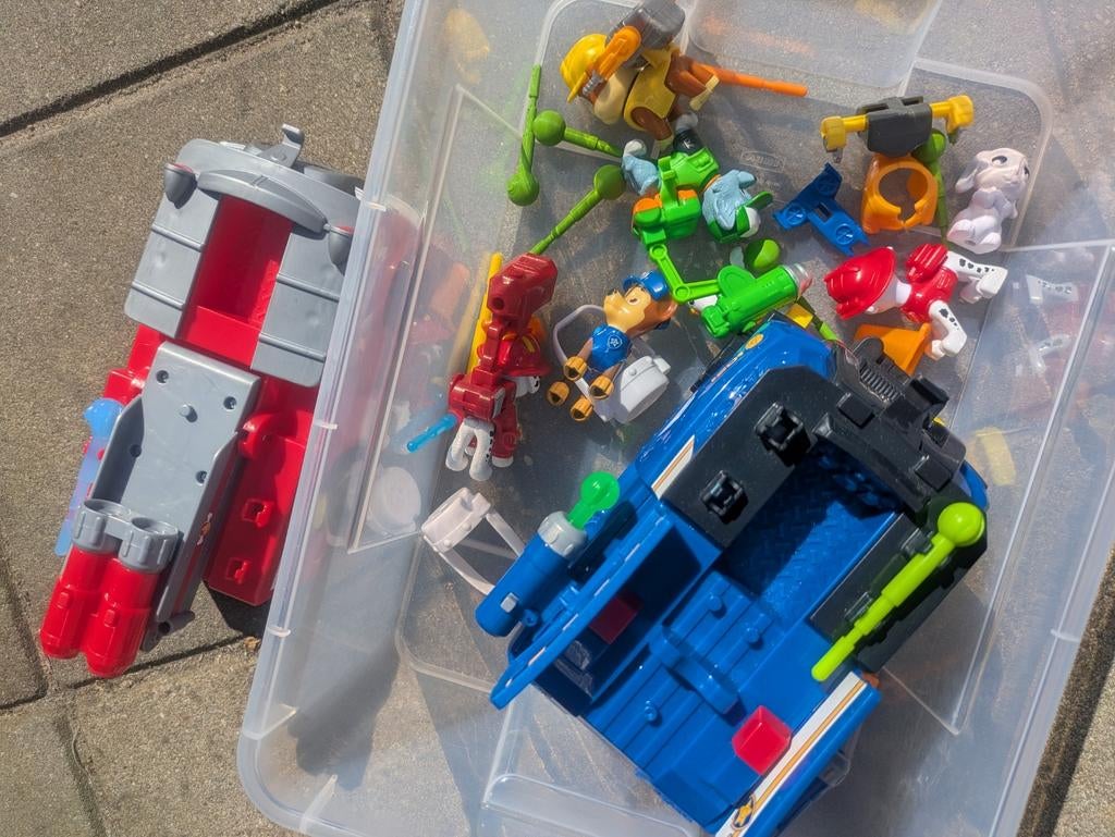 Paw Patrol Marshall & Chase met pijltjes auto speelset, Ophalen of Verzenden
