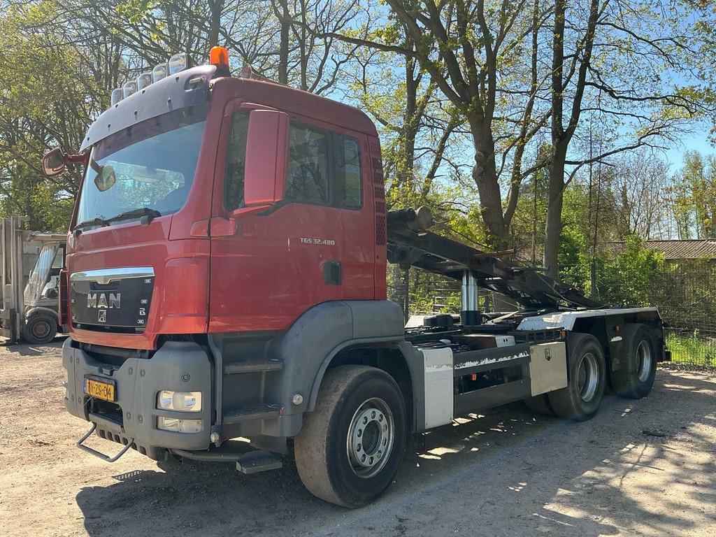 2009 Man TGS 32.480 Vrachtwagen Haakarmsysteem, Auto's, Vrachtwagens, Bedrijf, 2 stoelen, Euro 4, Geïmporteerd