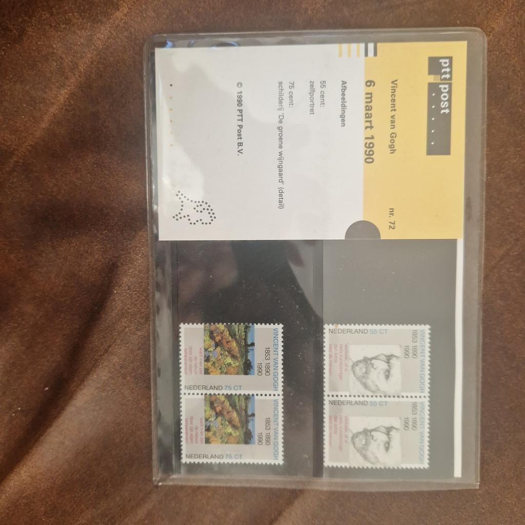 postzegelmapje 72 Vincent van Gogh, Ophalen of Verzenden