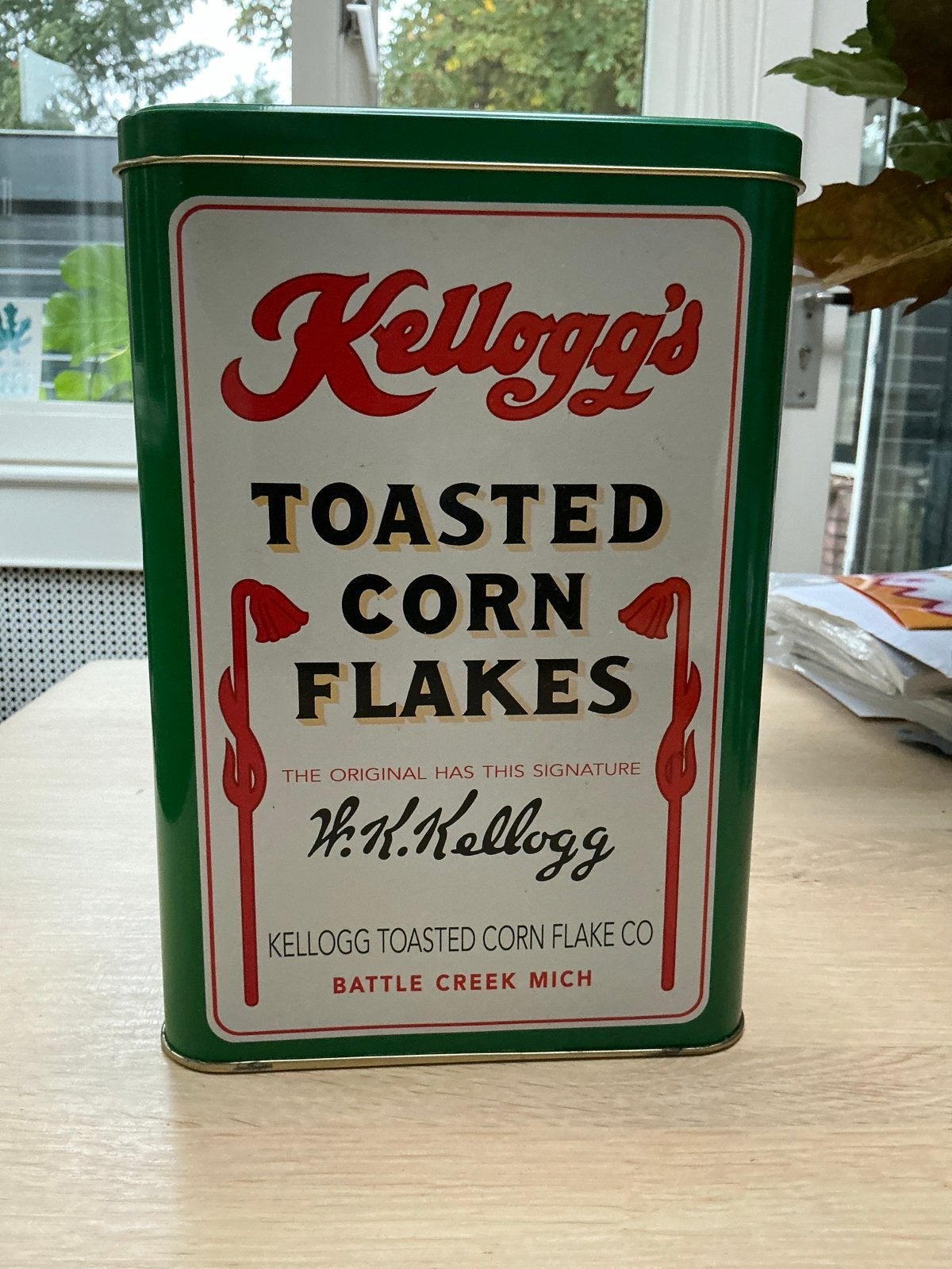 Vintage Kellogg's Corn Flakes Blikken Bus - Decoratief, Ophalen of Verzenden, Nieuw, Gebruiksvoorwerp