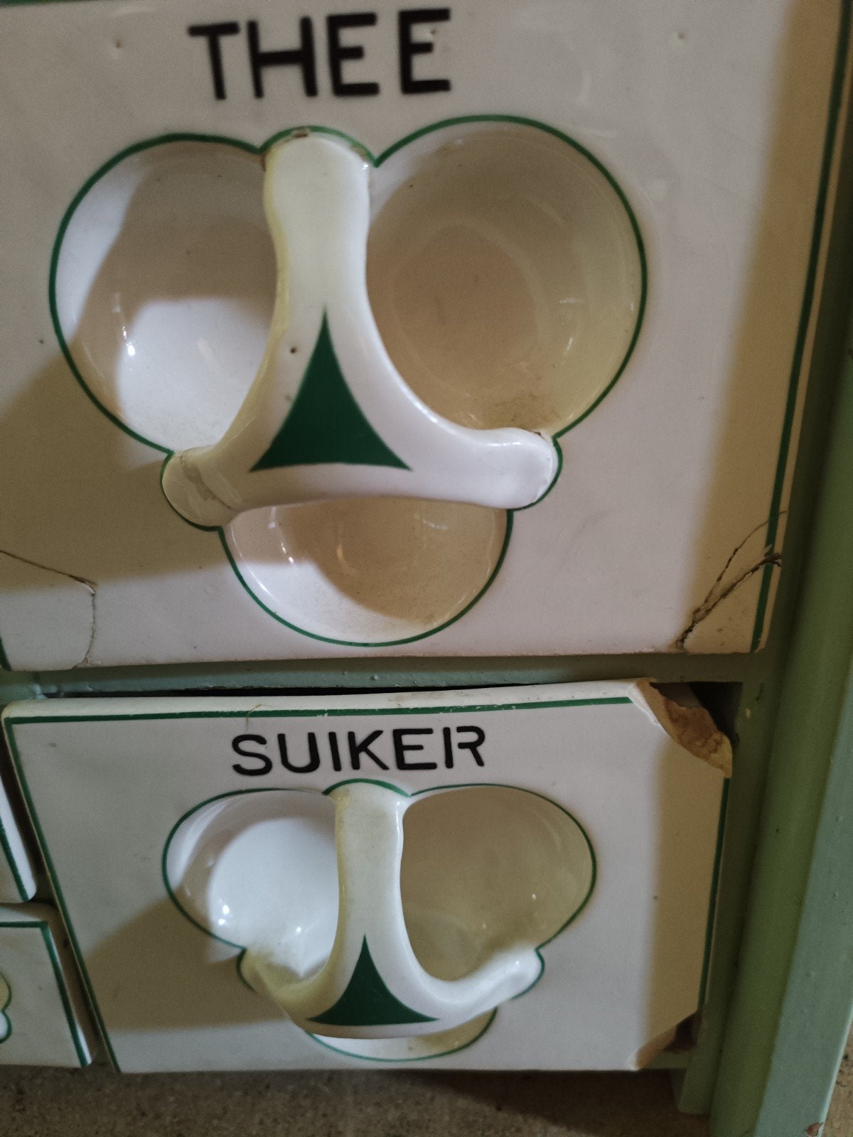 Vintage Keukenkastje met Porseleinen Laden - Kruidenrek, Ophalen
