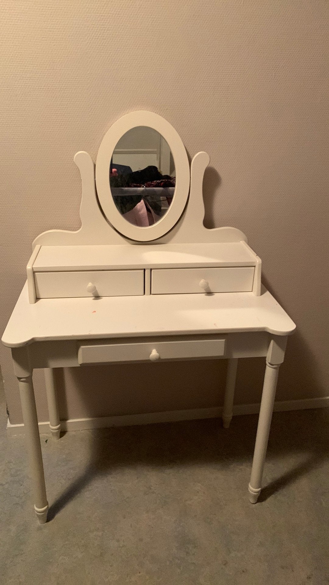 Mooie witte kaptafel voor tiener, Ophalen, Zo goed als nieuw, 50 tot 100 cm, Minder dan 100 cm