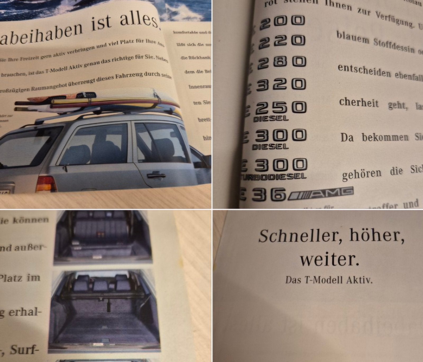 1996 Mercedes w124 200 300 Tmodel station óók E36 AMG folder, Ophalen of Verzenden, Zo goed als nieuw, Mercedes