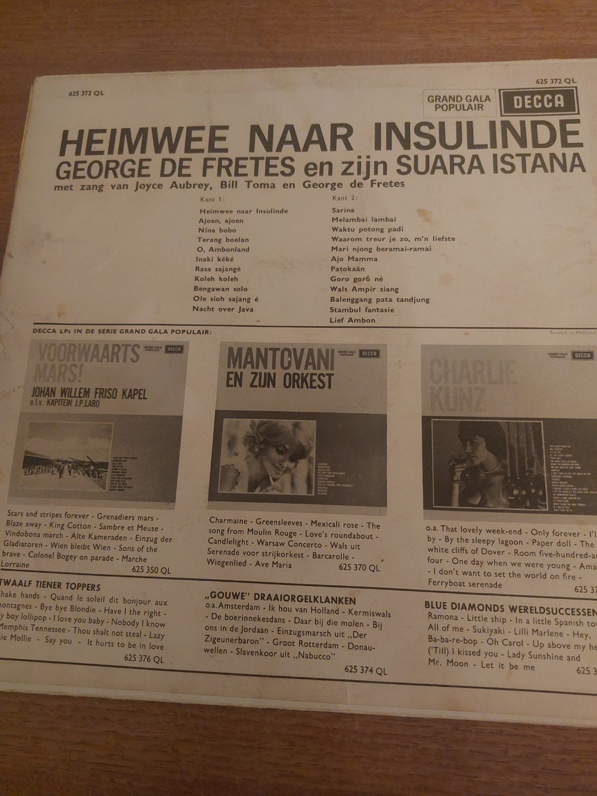 Heimwee Naar Insulinde - George de Fretes & Joyce Aubrey, Ophalen of Verzenden, Gebruikt, Wereldmuziek, Album