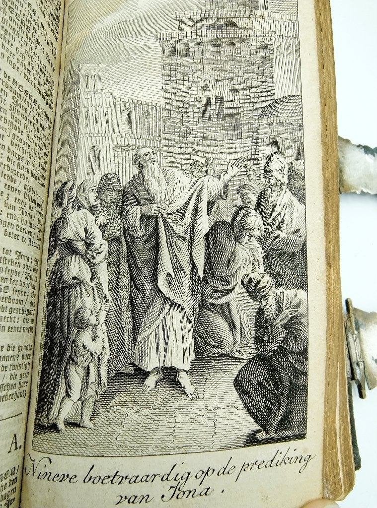Bijbel met zilveren sloten, C. Wendels / Middelburg, 1791, Antiek en Kunst, Verzenden