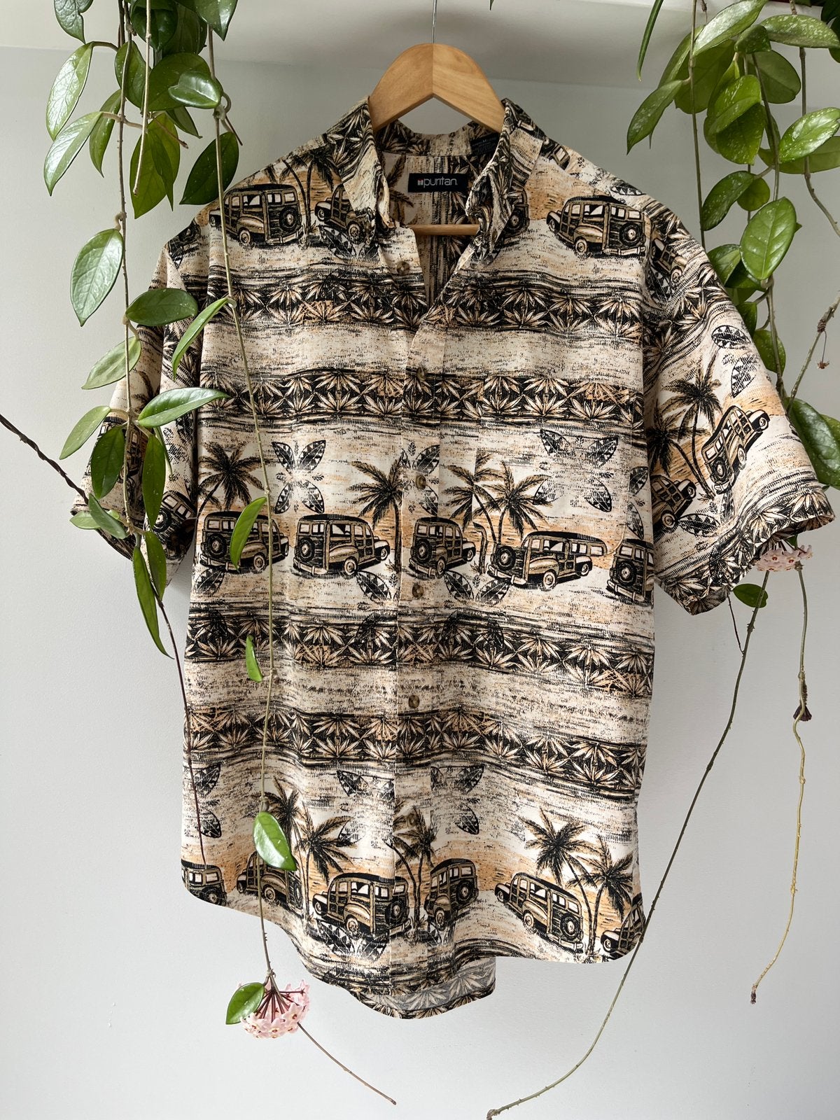 Batik ovehemd Puritan maat M, Kleding | Heren, Ophalen of Verzenden, Zo goed als nieuw