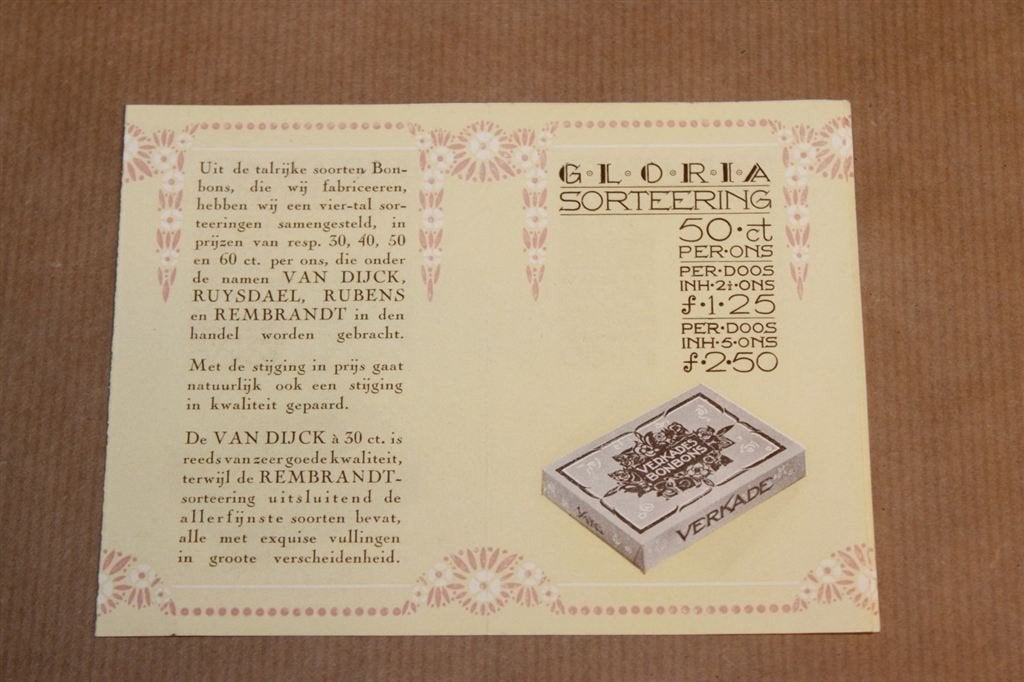 Zeldzame folder - Verkade Bonbons - circa 1930 !!, Ophalen of Verzenden, Zo goed als nieuw