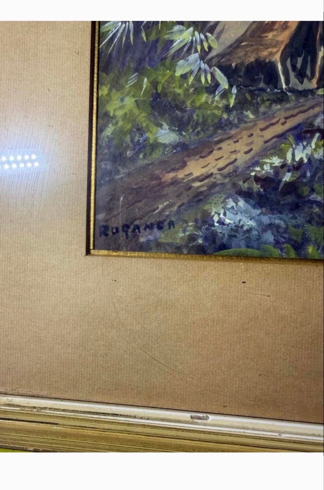 Aquarel Roganea: Visser in Indonesië, ingelijst, Antiek en Kunst, Portret of Personen, Realistisch, Ophalen of Verzenden, Gesigneerd