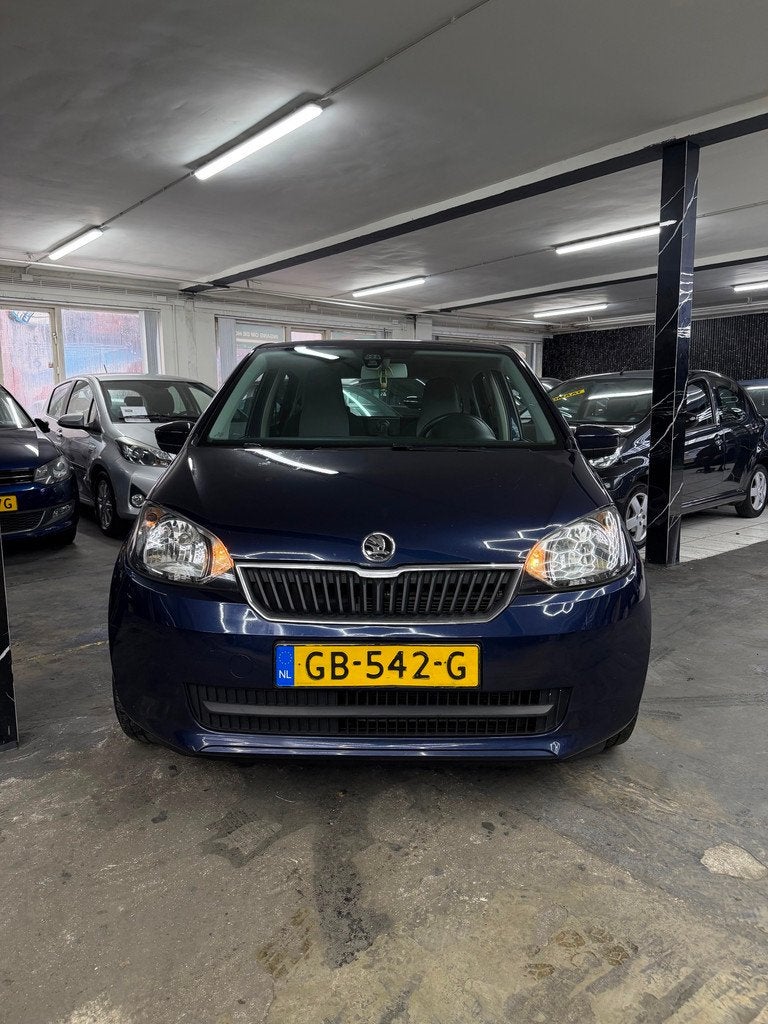 Skoda Citigo 1.0 Greentech Edition Automaat | Navi | Airco, Auto's, Skoda, Euro 5, Gebruikt, Blauw, Origineel Nederlands