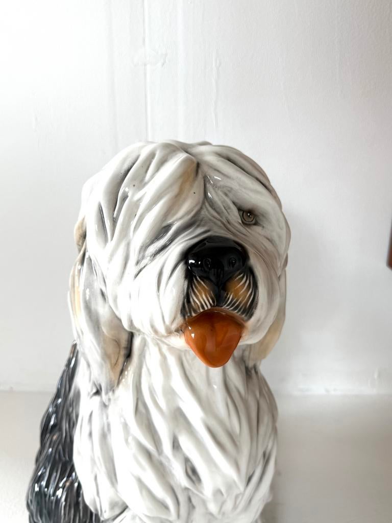 Vintage keramieken Bobtail, Italië ‘60, Ophalen of Verzenden, Zo goed als nieuw, Dier