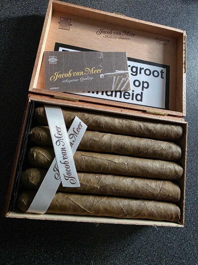 Jacon van Meer authentic sumatra 10 corona special tobacco, Verzenden, Nieuw, Tabaksdoos of Verpakking