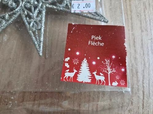 Zilverkleurige ster piek h, Diversen, Kerst, Evora, Onbekend, Nieuw, Ophalen of Verzenden