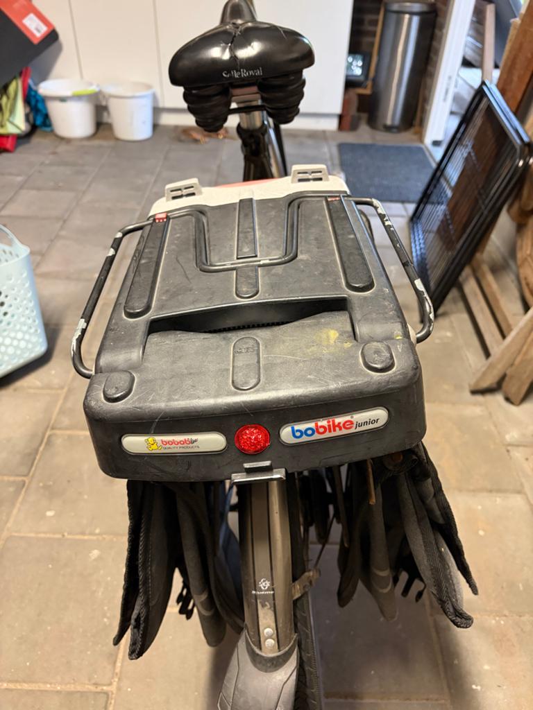 Bobike Junior fietszitje, Ophalen of Verzenden, Gebruikt, 22 t/m 36 kg, Achterzitje