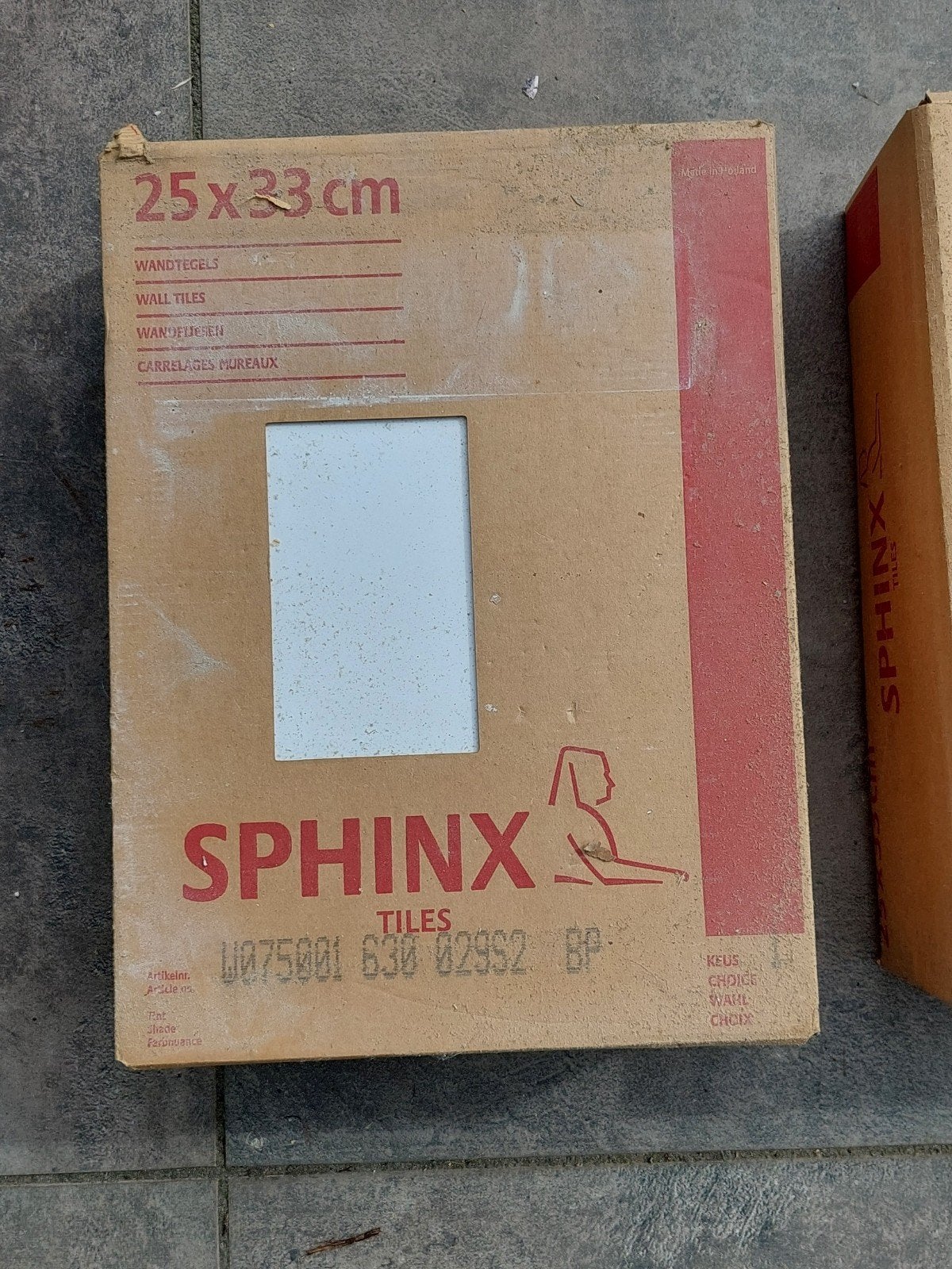 Sphinx wandtegels 25x33 cm - Nieuw in doos, Ophalen, Nieuw, 20 tot 40 cm, Minder dan 5 m²