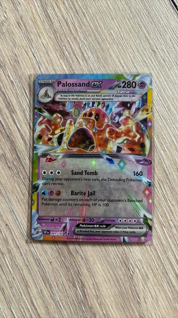 Palossand EX 091/191 Pokémon Surging Sparks, Ophalen of Verzenden, Zo goed als nieuw