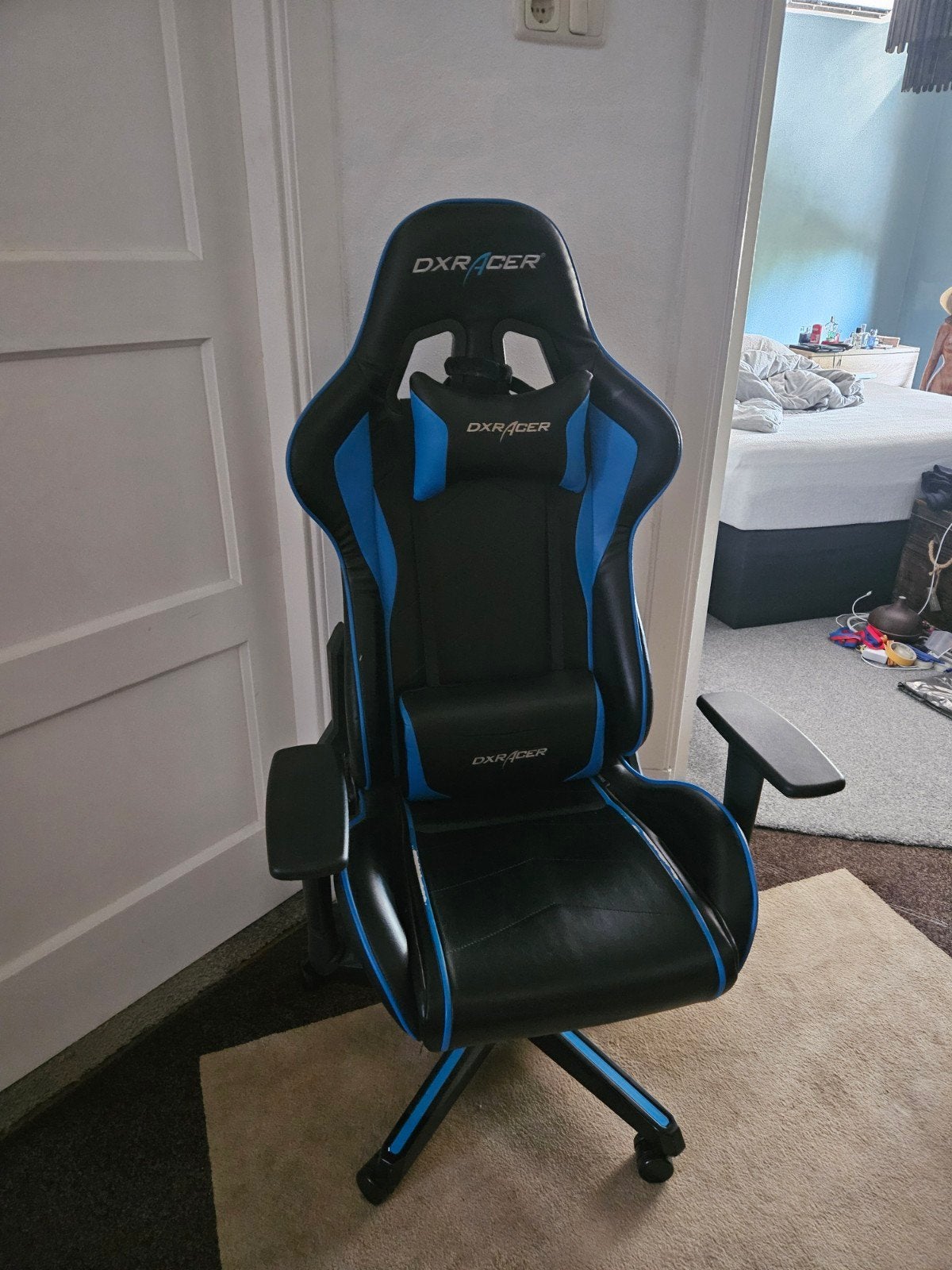 Gamestoel  dxracer, Ophalen, Gebruikt, Blauw