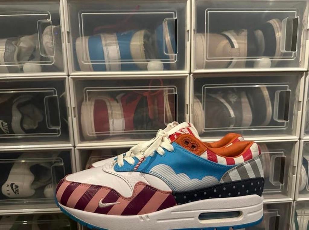 Nike Air Max 1 Parra Family and Friends (Sample) - Maat 43, Kleding | Heren, Schoenen, Ophalen, Overige kleuren, Sneakers of Gympen