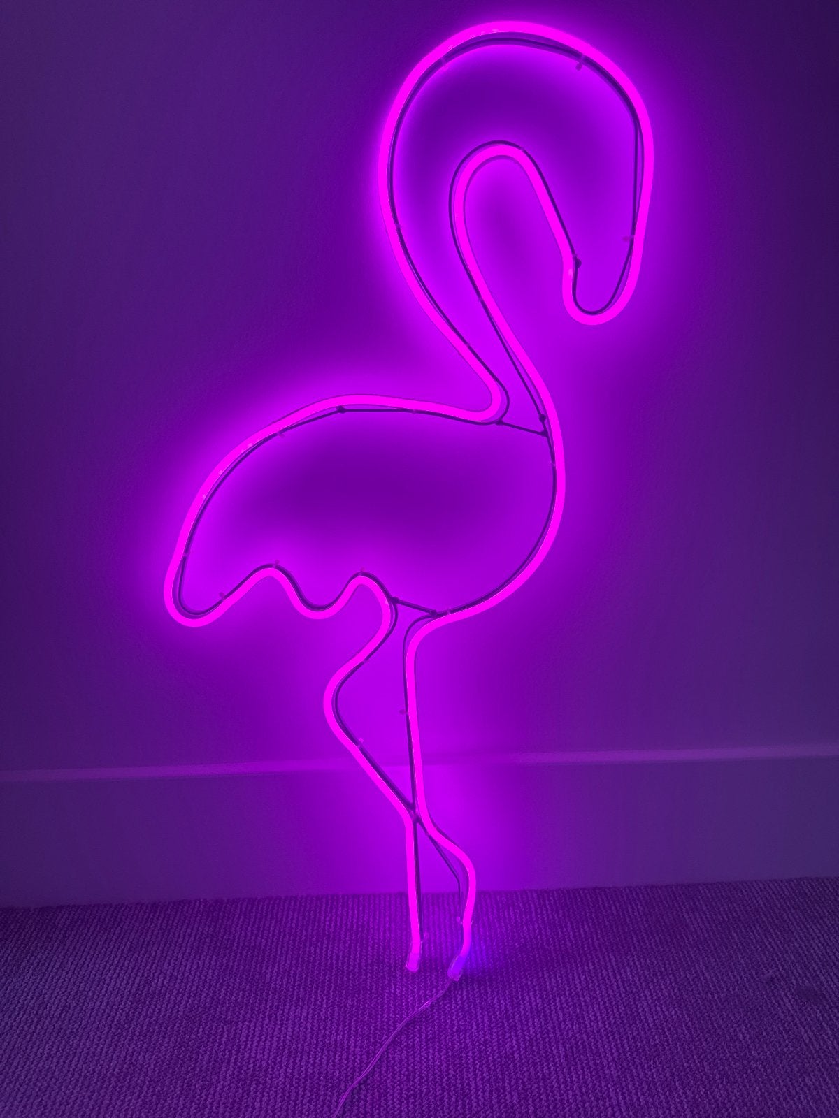 LED Neon Flamingo Roze - 70x30 cm Sfeervolle Verlichting, Ophalen of Verzenden, Nieuw