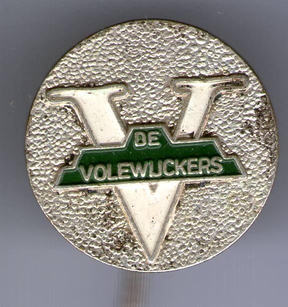 De Volewijckers Zilverkleurig voetbal club speldje ( Z_051a), Verzamelen, Verzenden, Zo goed als nieuw, Sport, Speldje of Pin