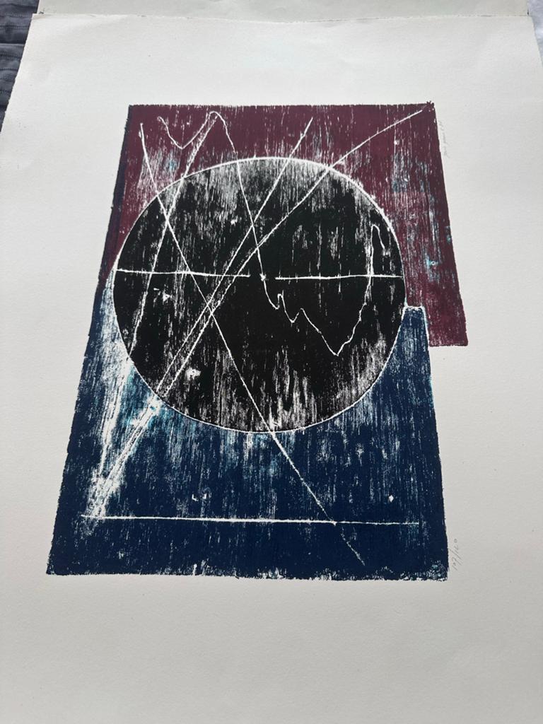 Zeefdruk - Jan Geerts '80 - Genummerd, Antiek en Kunst, Ophalen of Verzenden, Houtsnede, Genummerd, 1950 - 1999