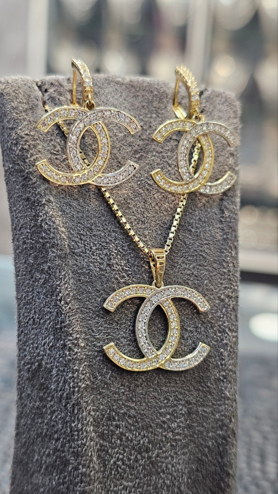 prachtig set 14k goud, Met hanger, Nieuw, Ophalen of Verzenden, Goud