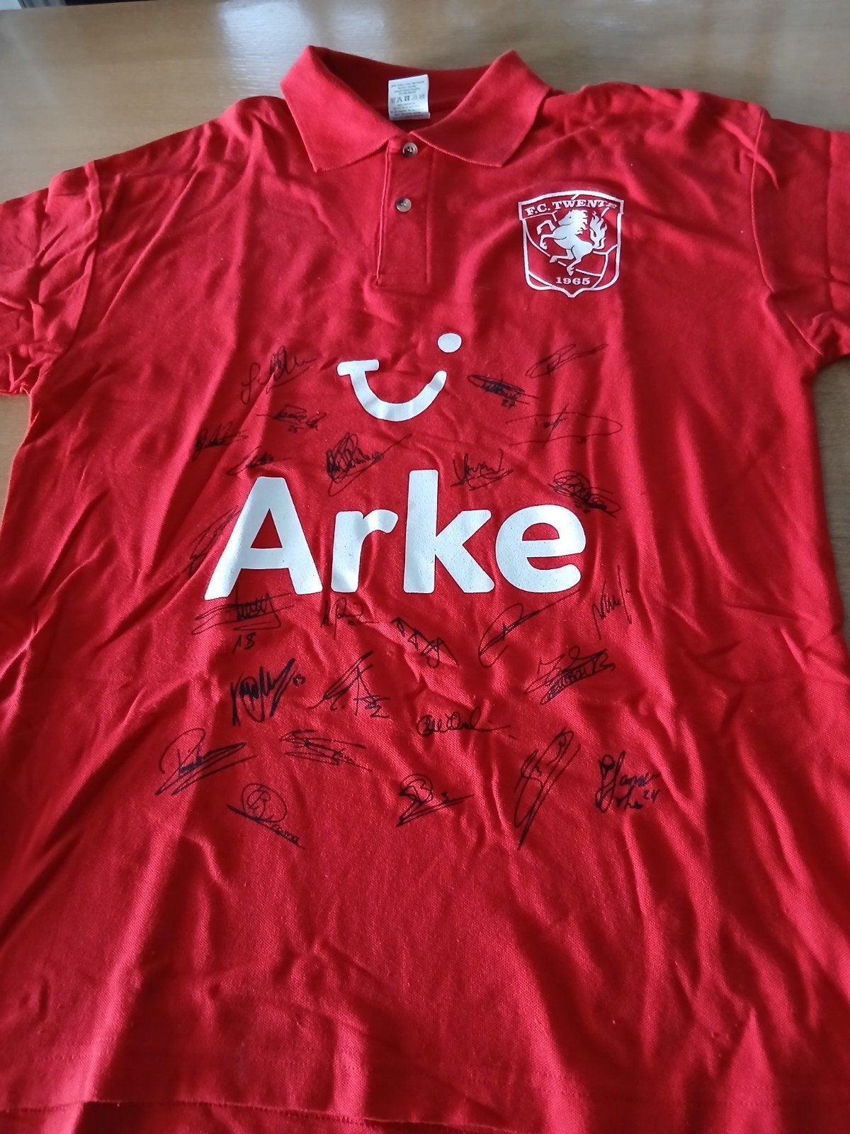 FC Twente sjaal en shirt gesigneerd doe een mooi bod, Maat M, Ophalen, Zo goed als nieuw, Shirt