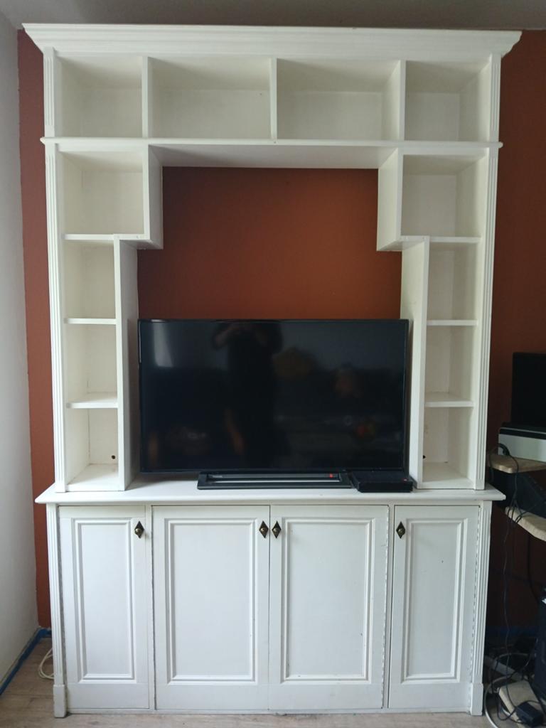 GRATIS Hardhouten TV-meubel, Huis en Inrichting, Kasten | Buffetkasten, Ophalen, Landelijk, 200 cm of meer, 150 tot 200 cm