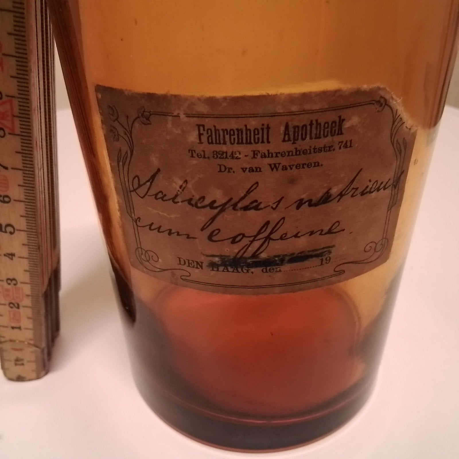 Amberkleurige stopfles 1000ml, Ophalen