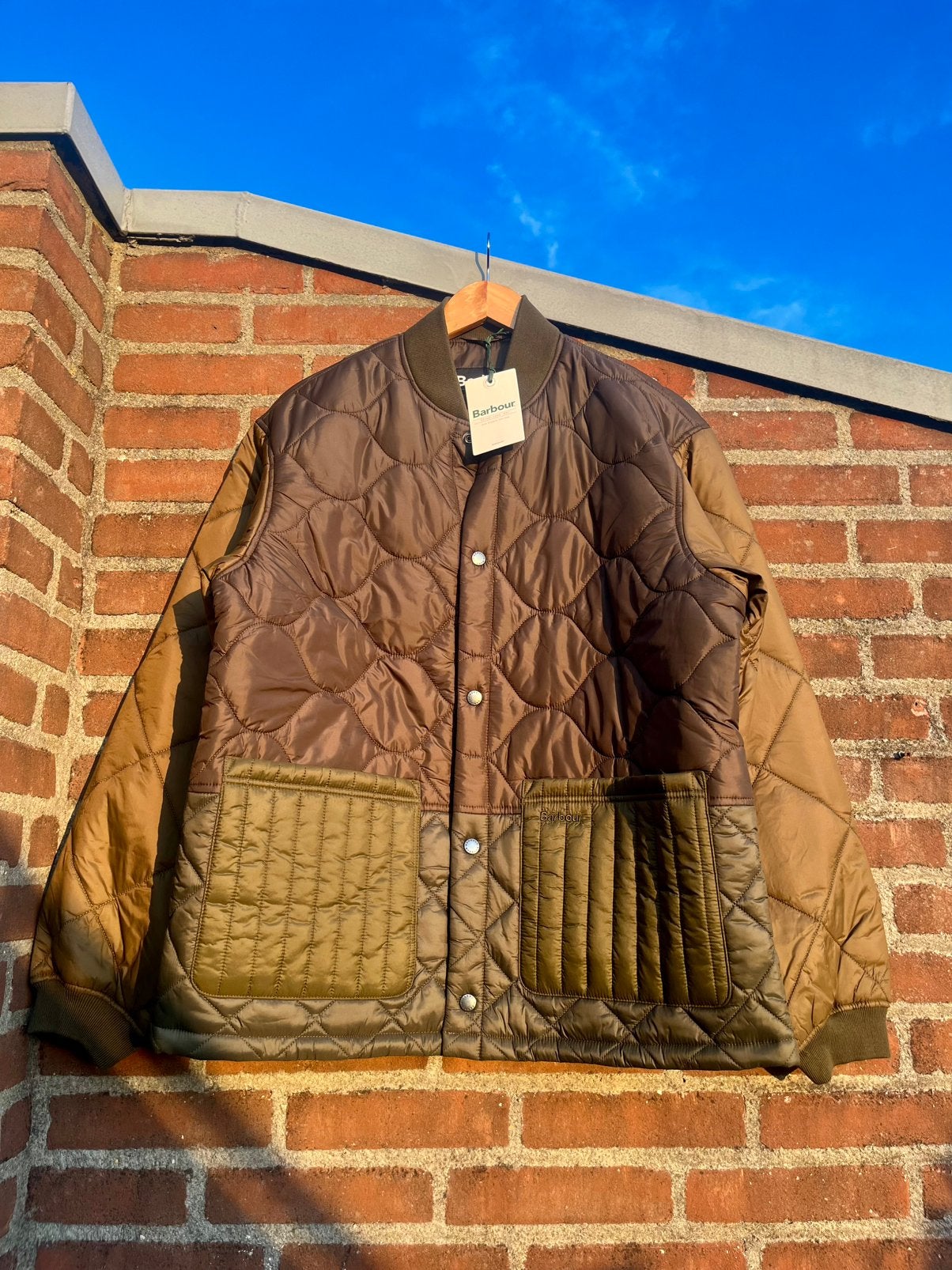 Barbour cording quilted jacket M bomber liner army, Kleding | Heren, Verzenden, Nieuw, Maat 48/50 (M), Groen