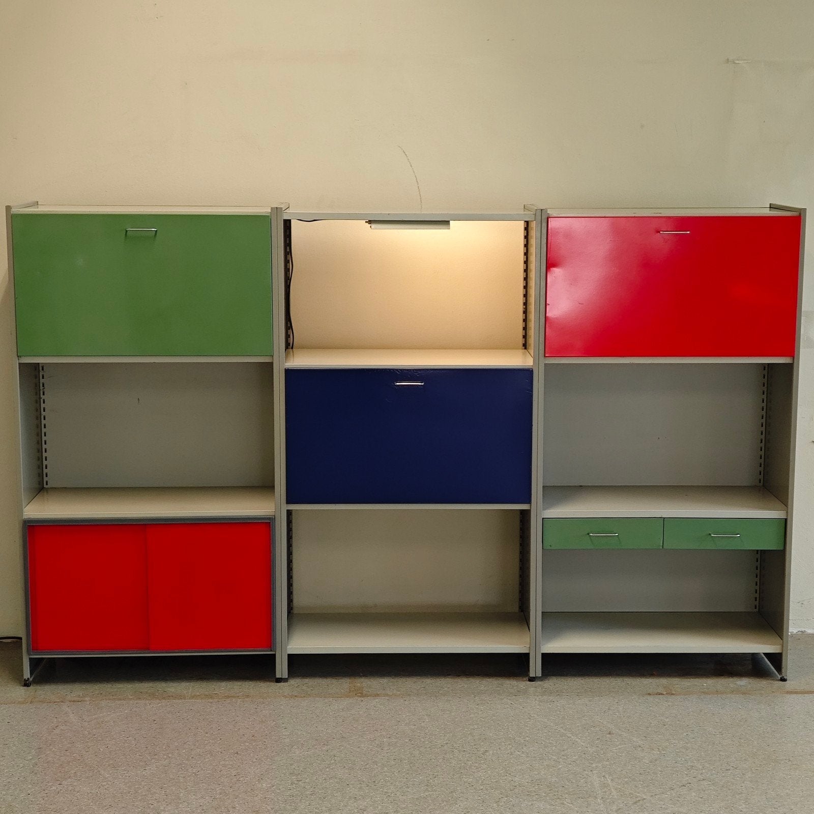 Vintage Gispen 5600 modulaire kast A.R.Cordemeyer, Ophalen, Gebruikt, 100 tot 150 cm, Onbekend