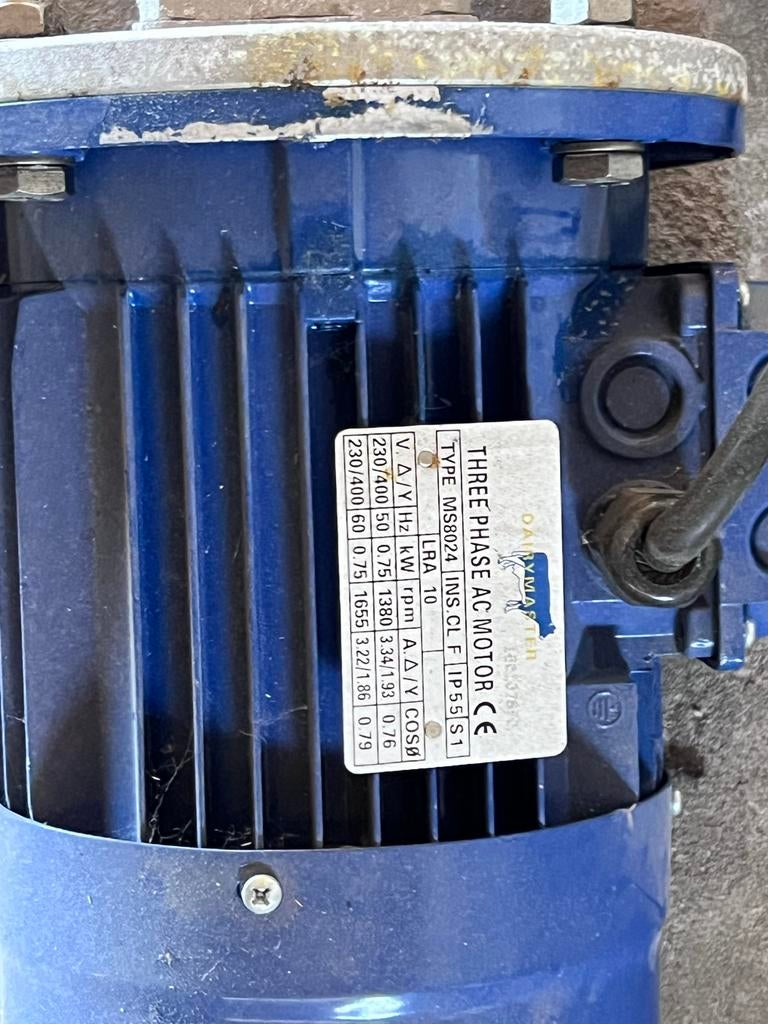 Dairymaster Elektromotor - 3 Fase AC Motor, Ophalen, Gebruikt, Elektromotor, 1400 tot 1800 rpm