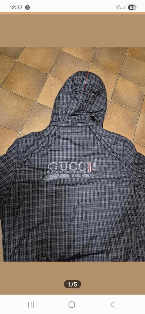 Gucci geruit jack met capuchon - Maat L, Maat 56/58 (XL), Ophalen of Verzenden, Zo goed als nieuw, Gucci