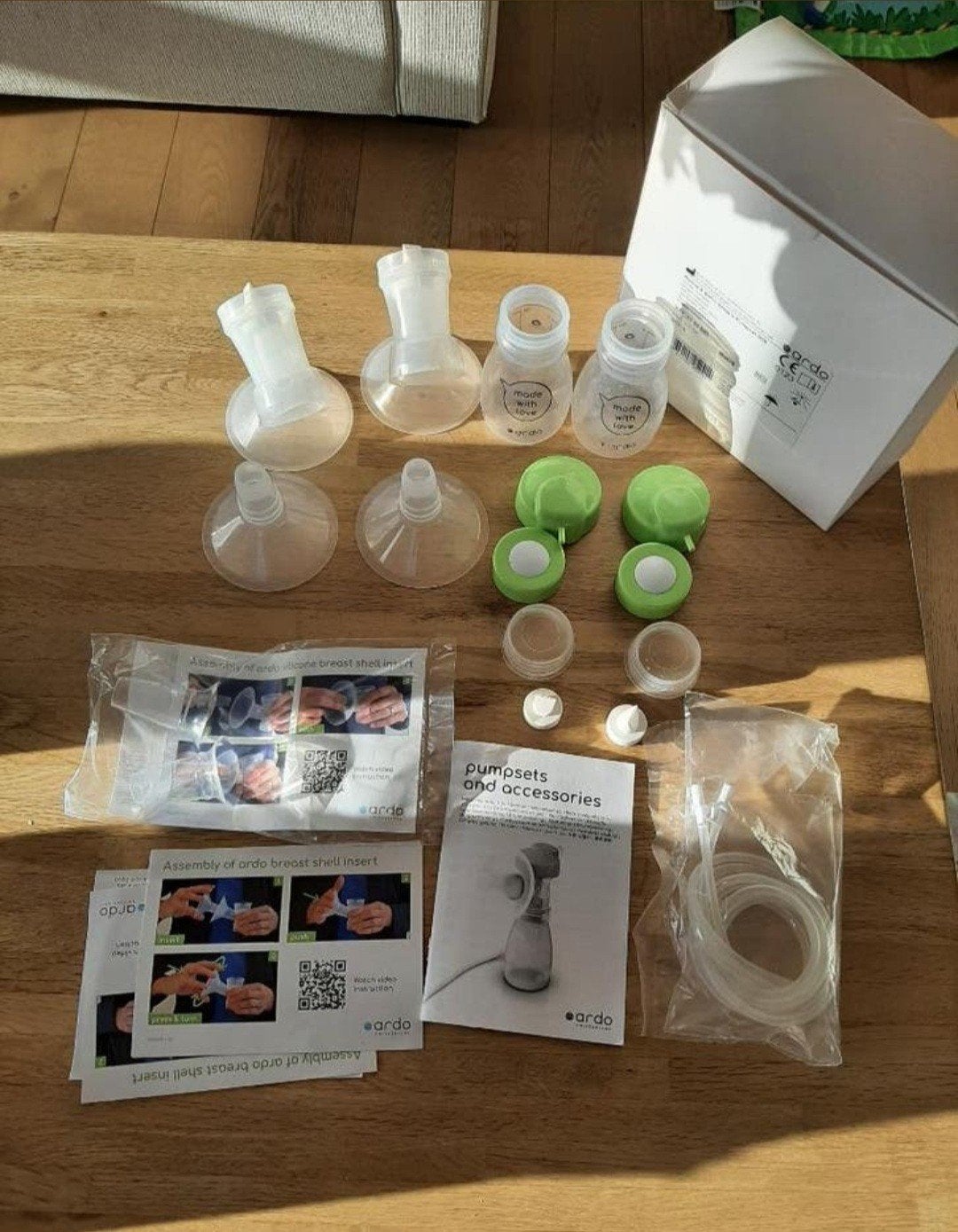 Ardo borstkolf accessoires en handleiding, Ophalen of Verzenden, Zo goed als nieuw