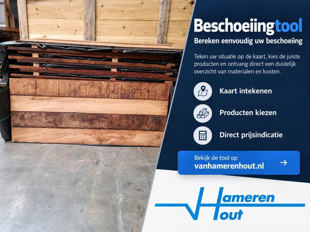 Beschoeiing maken? Bereken materialen & prijs online, Doe-het-zelf en Verbouw, Nieuw, Overige typen