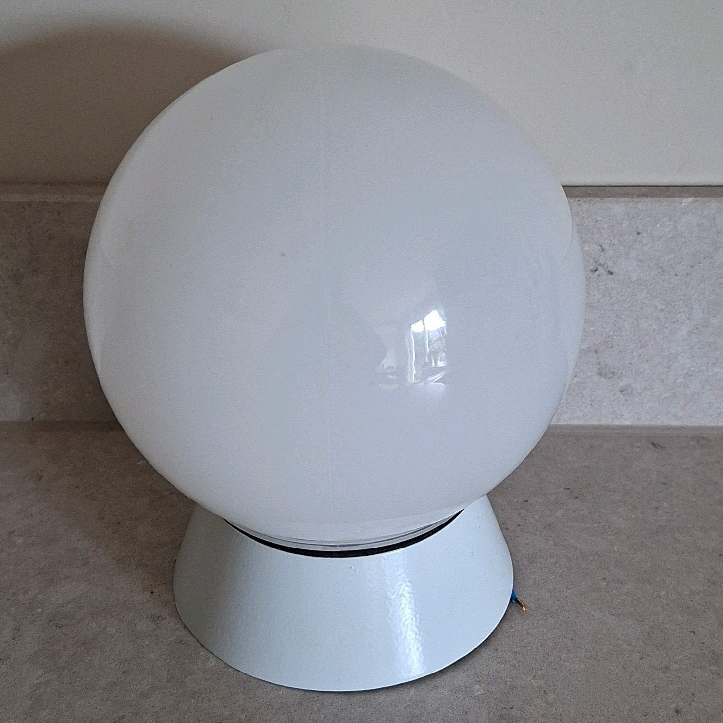 Plafondlamp opaalglas, Ophalen of Verzenden, Zo goed als nieuw, Glas, Retro