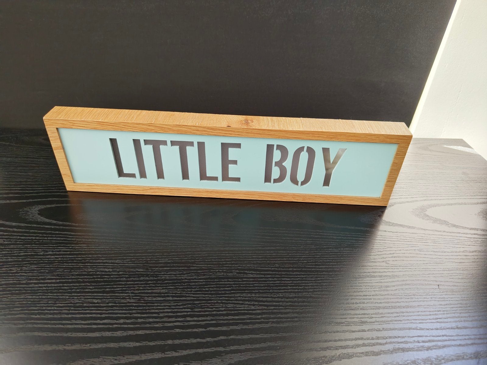 Little Boy decoratiebordje met verlichting, Ophalen of Verzenden, Zo goed als nieuw, Meerkleurig, Hout