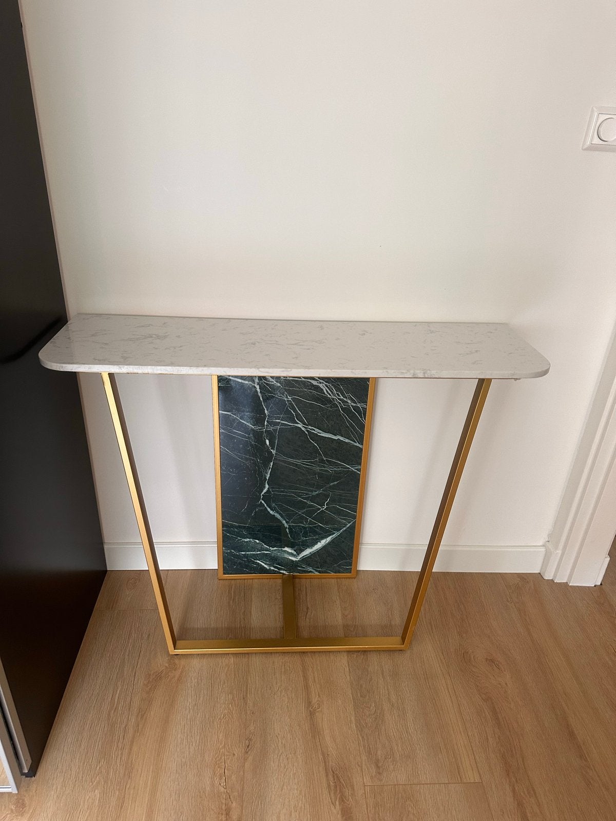 Kare Design Sidetable Tiara 77x98 cm - Marmerlook, Ophalen, Gebruikt, 50 tot 100 cm, Metaal