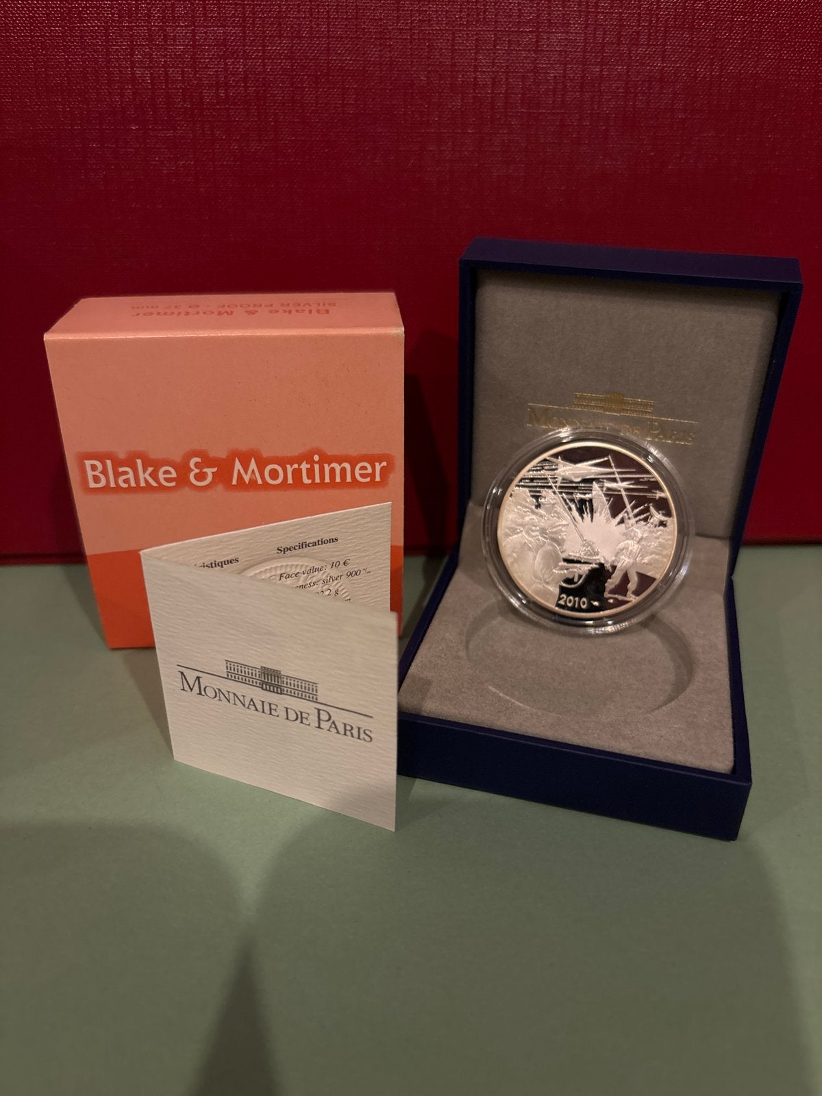 Blake & Mortimer Monnaie de Paris Zilveren 10 euro Munt 2010, Ophalen, Overige typen
